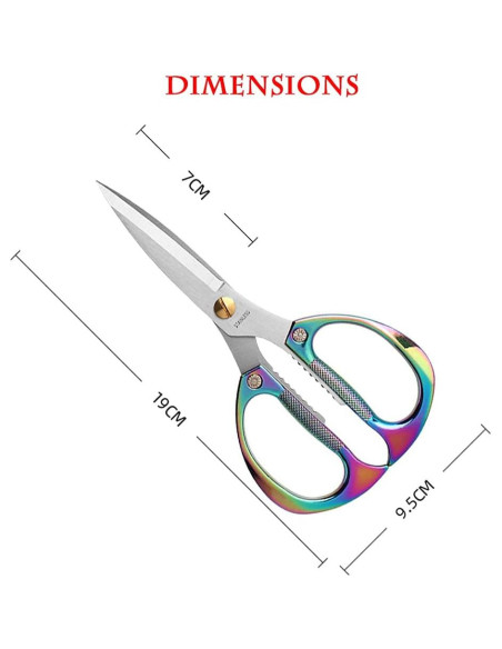 Tijeras de Cocina Jasni de Acero Inoxidable 19cm Multicolor Tijeras de Cocina Jasni de Acero Inoxidable 19cm Multicolor