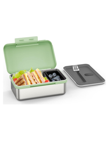 Caja de Almuerzo de Acero Inoxidable Bakpoco 900ml Verde