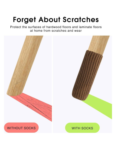 50 Calcetines Protectores para Patas de Sillas Framad - Antideslizantes