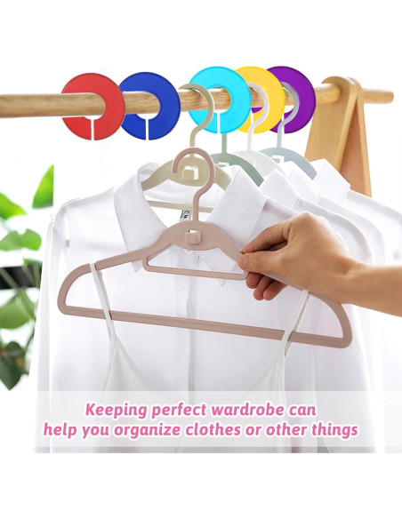 10 Divisores de Closet Yuomeaz para Ropa Colgante Multicolor 10 Divisores de Closet Yuomeaz para Ropa Colgante Multicolor