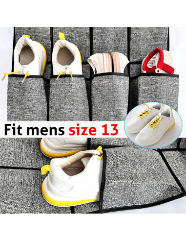 Organizador de Zapatos Homyfort 48 Bolsillos Negro 2 Paquetes