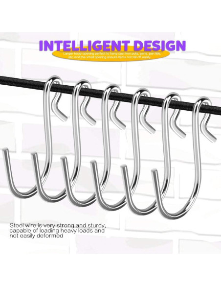 Ganchos en S HNYYZL 50Pcs Acero Inoxidable 3.5cm Plata Ganchos en S HNYYZL 50Pcs Acero Inoxidable 3.5cm Plata