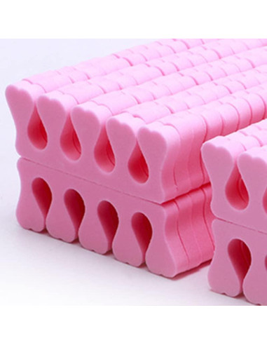Separador de Dedos de Esponja 100PCS Agatige Rosa
