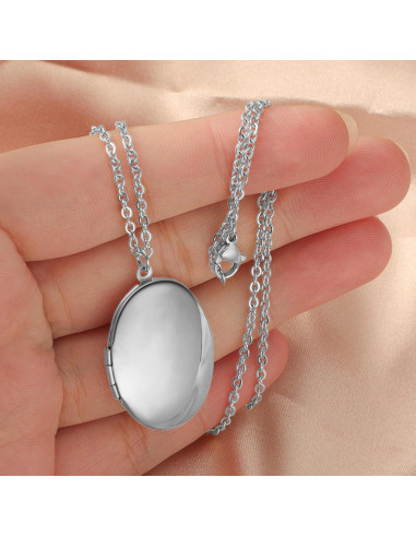 Llavero de Corazón Plateado PHOCKSIN con Locket para Fotos