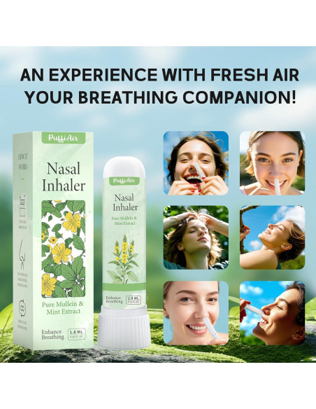 Bolígrafo Difusor Herbal PUFFIAIR con Menta y Mullein 600 Usos Bolígrafo Difusor Herbal PUFFIAIR con Menta y Mullein 600 Usos