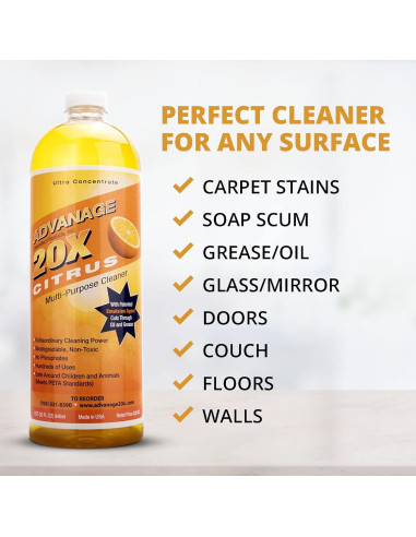 Limpiador Multiusos Concentrado Advanage 20X Cítrico 0.95L