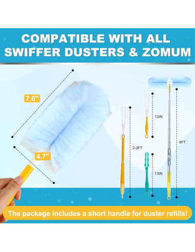 Recargas Duster Zomum para Swiffer - 18 Piezas + Mango