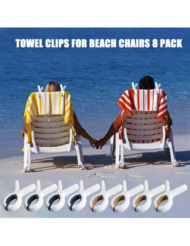 Pinzas para Toallas de Playa OPPKEPT - Alta Resistencia y Antiviento
