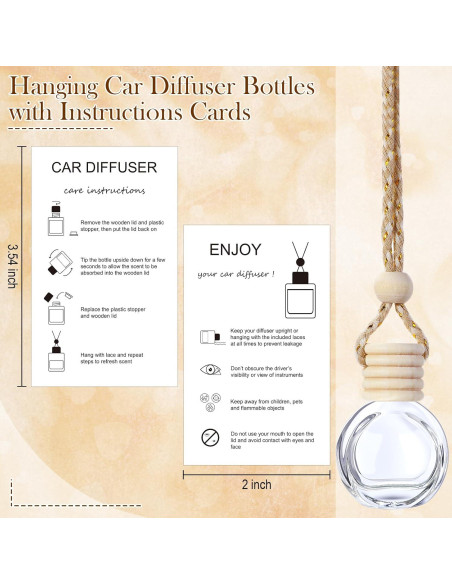 Juego de 50 Botellas Difusoras de Aromas Boao para Automóvil Juego de 50 Botellas Difusoras de Aromas Boao para Automóvil