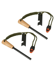 Kit de Inicio de Fuego NOOPEL 6-en-1 con Barra de Ferro y Paracord