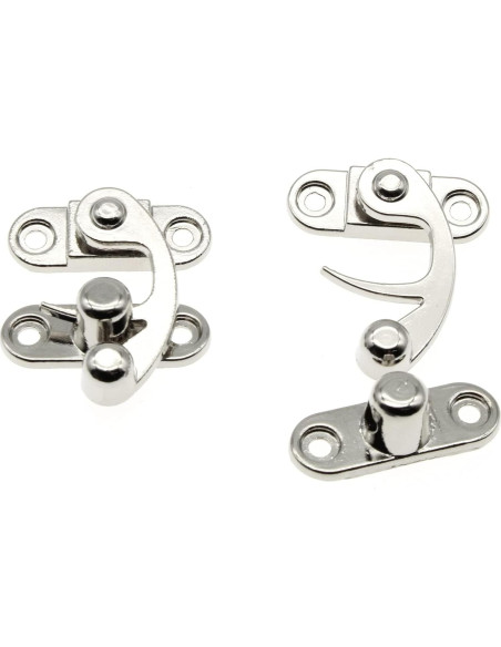 Cierre de Gancho Antiguo OZXNO 2-Pack 33x29mm Zinc Plata Cierre de Gancho Antiguo OZXNO 2-Pack 33x29mm Zinc Plata