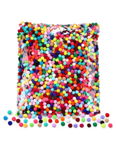 Yunsailing 4000 Pom Poms Multicolor 1cm para Manualidades DIY