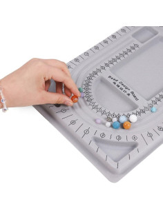 Tableros de Perlas para Joyería Zaoalife 4 Piezas Gris 2