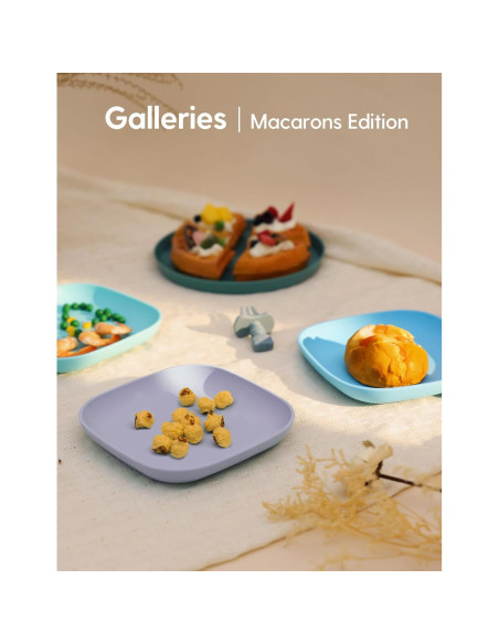 Platos de Silicona BABELIO para Niños - Paquete de 2, 18.5 cm Platos de Silicona BABELIO para Niños - Paquete de 2, 18.5 cm