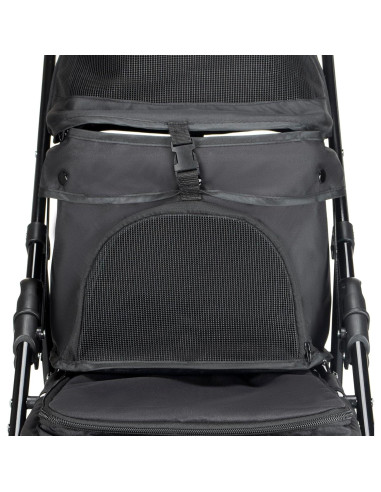 Carrito Doble para Mascotas Rkrouco Negro 24kg Plegable