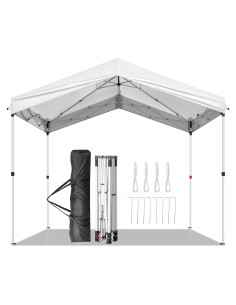 Carpa de Dosel Portátil MELOOLM 3x3m Blanca Resistente al Agua