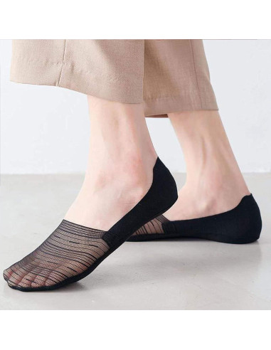 Calcetines invisibles de seda helada unisex transpirables 5 pares