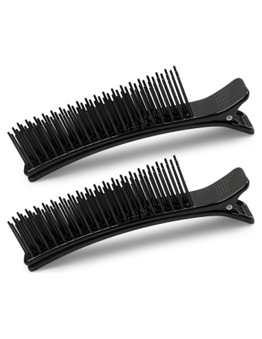 Clip de Pelo Negro Zoolinn - 2 Paquetes - 14.5 cm