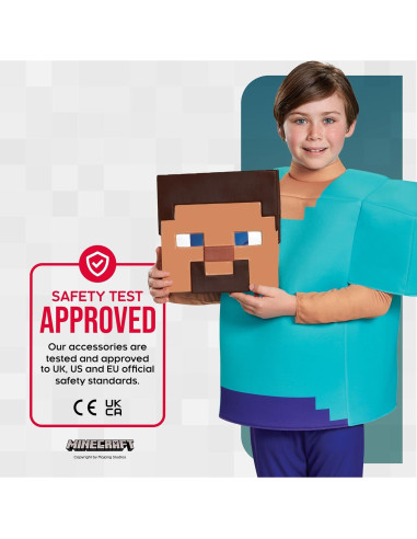 Disfraz Clásico de Steve Minecraft - Talla Grande (10-12 años)