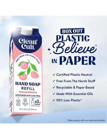 Recarga Jabón Líquido para Manos Cleancult 0.95L Pomelo Ecológico Recarga Jabón Líquido para Manos Cleancult 0.95L Pomelo Ecológico