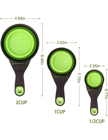 Soporte Plegable 3 en 1 Buyter para Comida de Perro Verde
