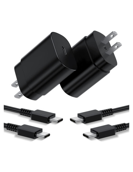 Cargador Rápido USB C 25W PD 2 Piezas para Samsung Galaxy Cargador Rápido USB C 25W PD 2 Piezas para Samsung Galaxy