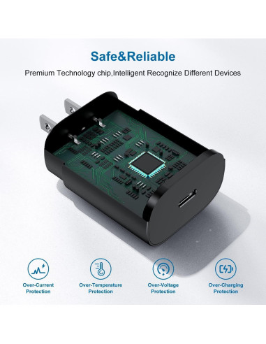 Cargador Rápido USB C 25W PD 2 Piezas para Samsung Galaxy