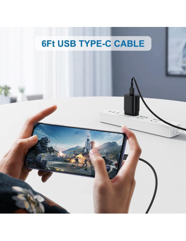 Cargador Rápido USB C 25W PD 2 Piezas para Samsung Galaxy