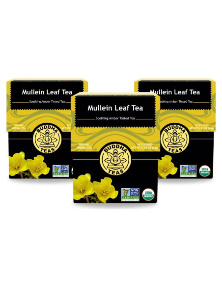 Té Herbal Orgánico Buddha Teas Hoja de Mullein 18 Bolsitas Té Herbal Orgánico Buddha Teas Hoja de Mullein 18 Bolsitas