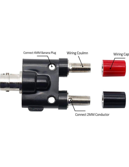 Adaptador BNC Femenino a Doble Jack Banana 4mm - 5 Pcs Hxchen Adaptador BNC Femenino a Doble Jack Banana 4mm - 5 Pcs Hxchen