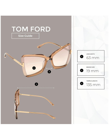 Gafas de sol cuadradas Tom Ford FT0766 Gia para mujeres + Kit
