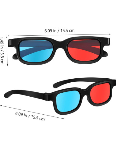 Gafas 3D Jojofuny 10 Pcs Lentes Rojas para Cine en Casa