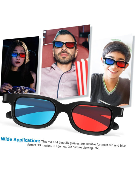 Gafas 3D Jojofuny 10 Pcs Lentes Rojas para Cine en Casa Gafas 3D Jojofuny 10 Pcs Lentes Rojas para Cine en Casa