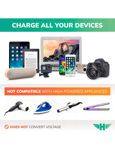 Adaptador de Viaje Universal Hero con 2 USB-A y 1 USB-C