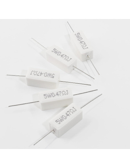 10 Resistores Cerámicos 5W 0.47 Ohm Qjaiune - Alta Calidad 10 Resistores Cerámicos 5W 0.47 Ohm Qjaiune - Alta Calidad