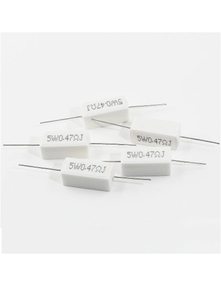 10 Resistores Cerámicos 5W 0.47 Ohm Qjaiune - Alta Calidad 10 Resistores Cerámicos 5W 0.47 Ohm Qjaiune - Alta Calidad