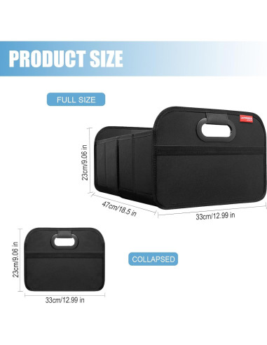 Organizador de Maletero Plegable OEMASSIVE 35L Negro Resistente