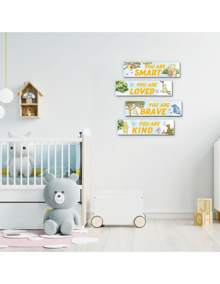 Juego de 4 Decoraciones de Pared Winnie The Pooh - BirtDerr Juego de 4 Decoraciones de Pared Winnie The Pooh - BirtDerr
