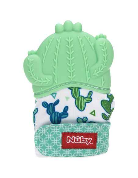 Mitón de Silicona Nuby Happy Hands Verde 3M+ para Dentición Mitón de Silicona Nuby Happy Hands Verde 3M+ para Dentición
