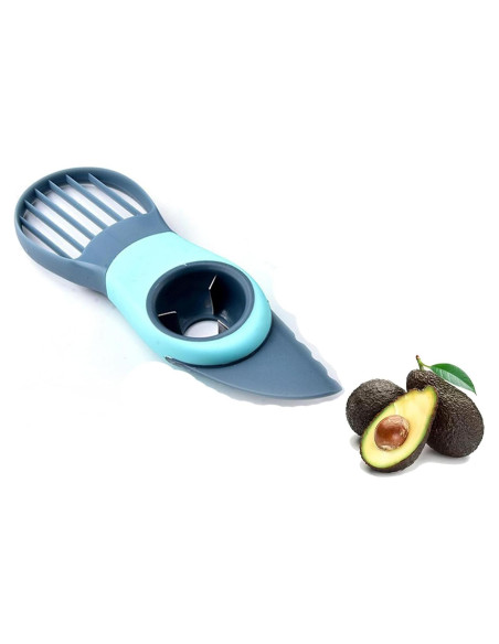 Cortador de Aguacate 3 en 1 N-KONGJIAN Azul - Deshuesa y Corta Cortador de Aguacate 3 en 1 N-KONGJIAN Azul - Deshuesa y Corta