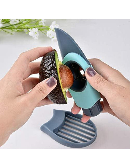 Cortador de Aguacate 3 en 1 N-KONGJIAN Azul - Deshuesa y Corta Cortador de Aguacate 3 en 1 N-KONGJIAN Azul - Deshuesa y Corta