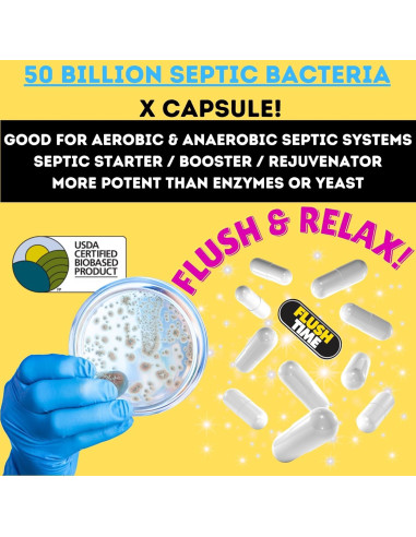 Cápsulas Tratamiento Séptico FLUSHTIME - 6 Unidades Ecológicas