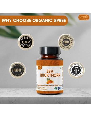 Tabletas de Espino Marino Organic Spree 120 g - Omega 7