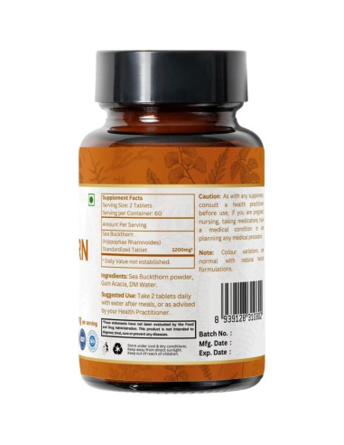 Tabletas de Espino Marino Organic Spree 120 g - Omega 7