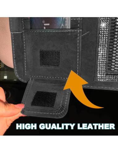Organizador de Visera de Coche BESULEN con Rhinestones Negro