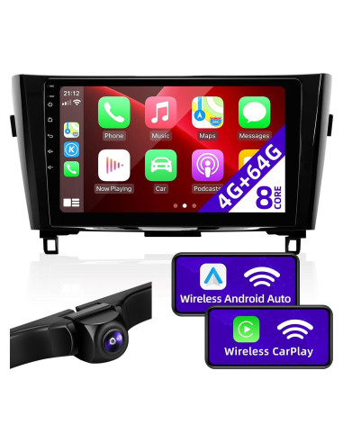 Radio de Coche Android 10" CGOGC con Carplay y GPS para Nissan