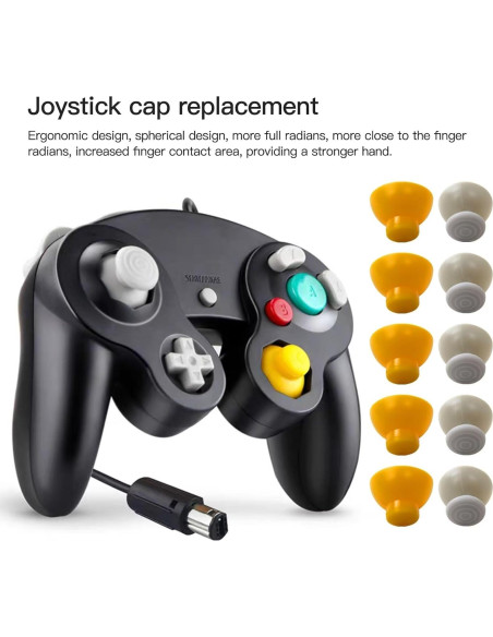 Paquete de 10 Tapas de Joystick Reemplazo YTXXDEUS para GameCube Paquete de 10 Tapas de Joystick Reemplazo YTXXDEUS para GameCube