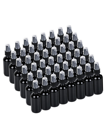 Botellas de Spray de Vidrio YONKAN 60ml UV Negro - Paquete 48 Botellas de Spray de Vidrio YONKAN 60ml UV Negro - Paquete 48