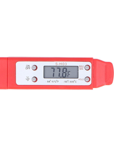 Termómetro Digital de Cocina Fydun Rojo - Precisión y Portátil