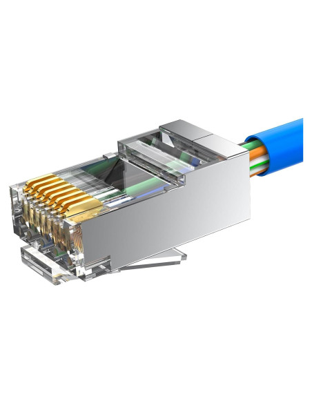 Conectores Modulares RJ45 Cat 6A MOGOOD Paquete de 20 Blindados Conectores Modulares RJ45 Cat 6A MOGOOD Paquete de 20 Blindados